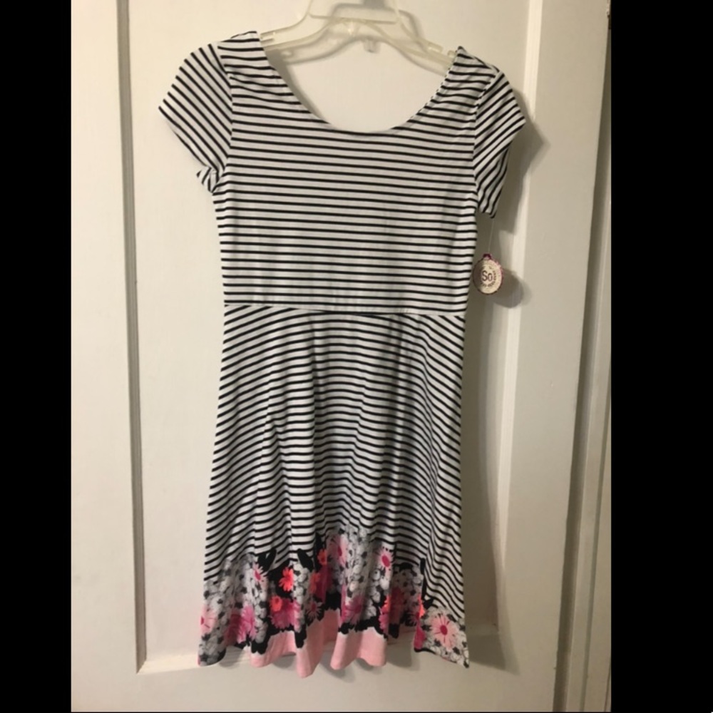 Striped Floral Dress